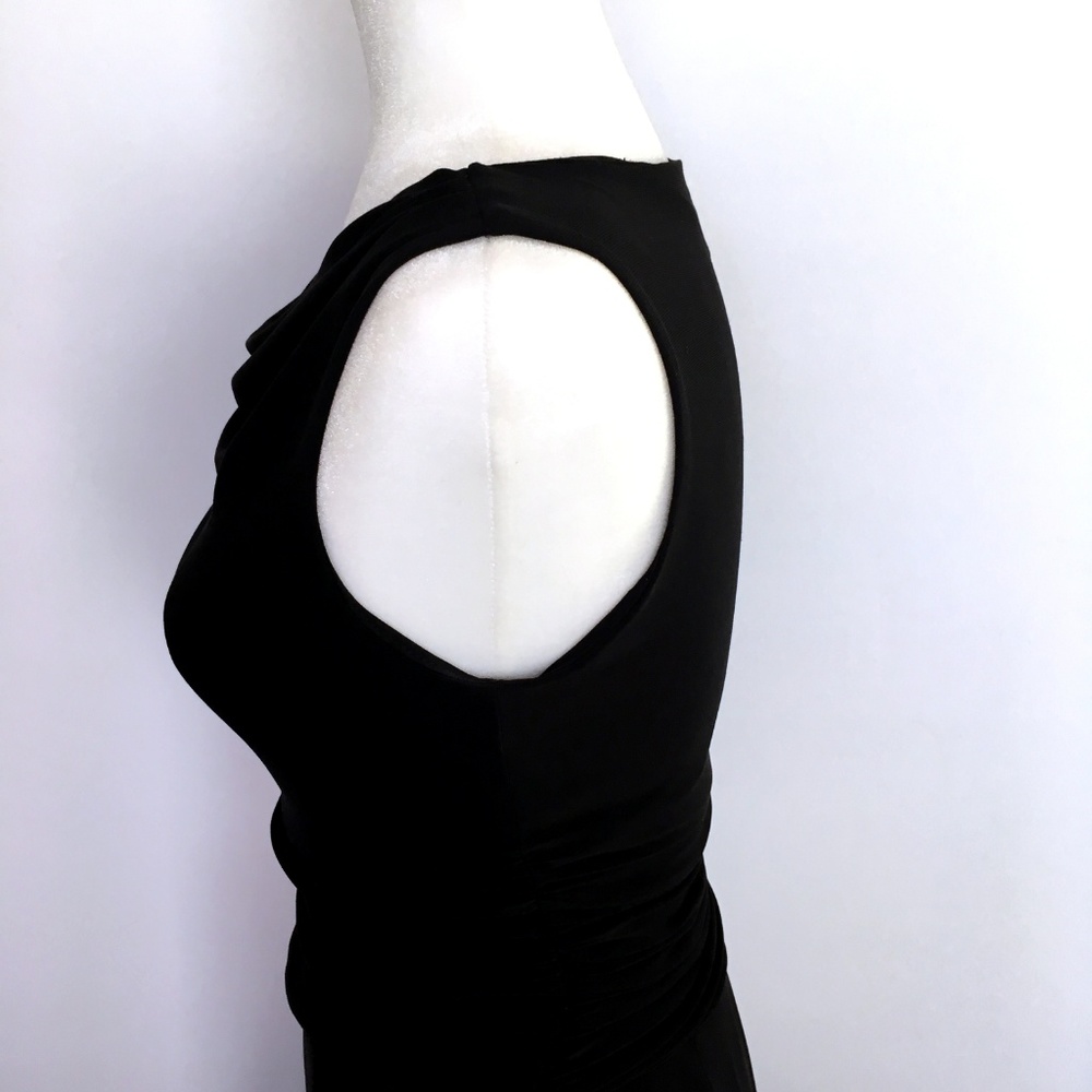 Jones New York Black Cowl Neck Knit Flare Dress - Picture 4 of 7